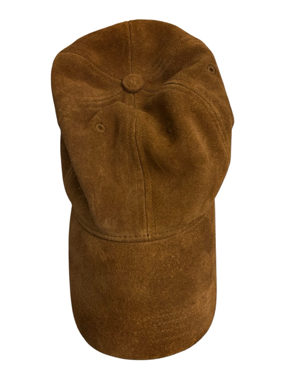 & Other Stories Suede Baseball Cap in Caramel Brown